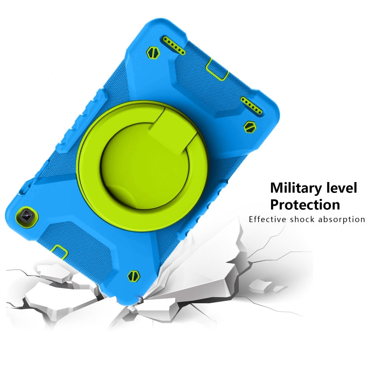 For Samsung Galaxy Tab A 10.1 (2019) T510 / T515 Shockproof Colorful Silicone + PC Protective Case with Holder & Shoulder Strap & Pen Slot