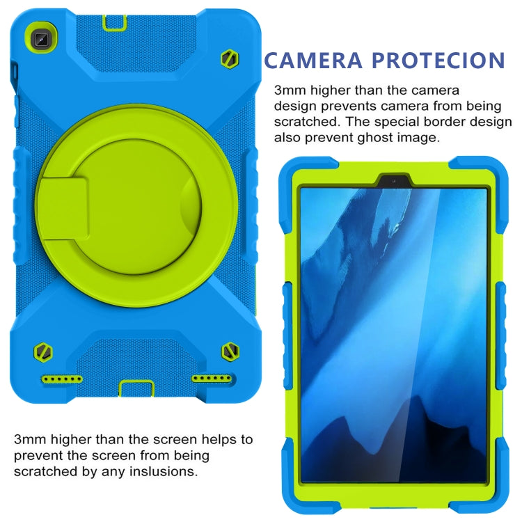 For Samsung Galaxy Tab A 10.1 (2019) T510 / T515 Shockproof Colorful Silicone + PC Protective Case with Holder & Shoulder Strap & Pen Slot