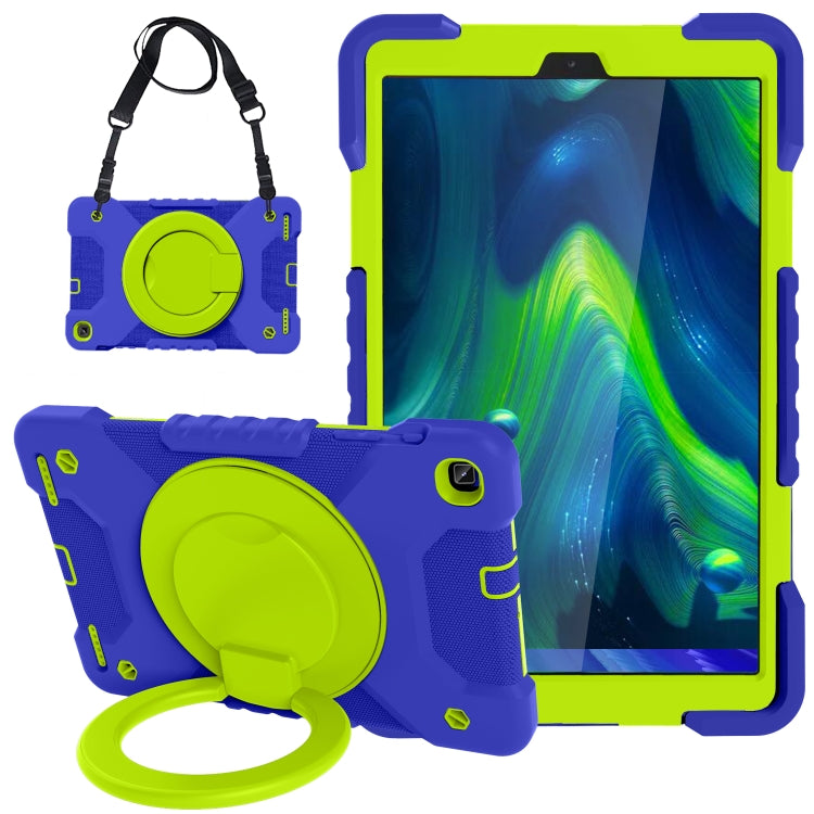 For Samsung Galaxy Tab A 10.1 (2019) T510 / T515 Shockproof Colorful Silicone + PC Protective Case with Holder & Shoulder Strap & Pen Slot