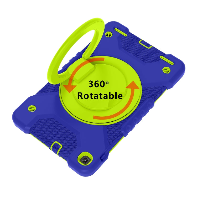 For Samsung Galaxy Tab A 10.1 (2019) T510 / T515 Shockproof Colorful Silicone + PC Protective Case with Holder & Shoulder Strap & Pen Slot