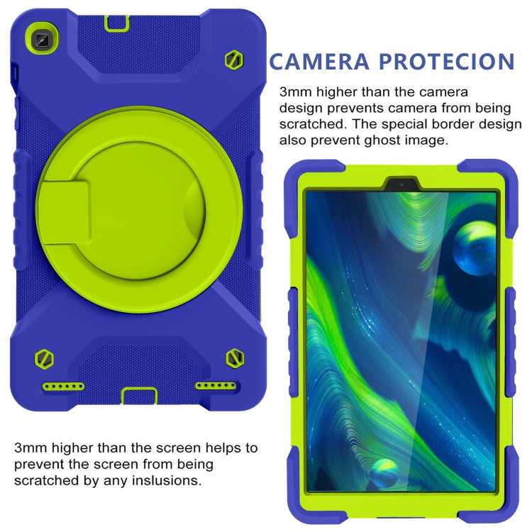 For Samsung Galaxy Tab A 10.1 (2019) T510 / T515 Shockproof Colorful Silicone + PC Protective Case with Holder & Shoulder Strap & Pen Slot