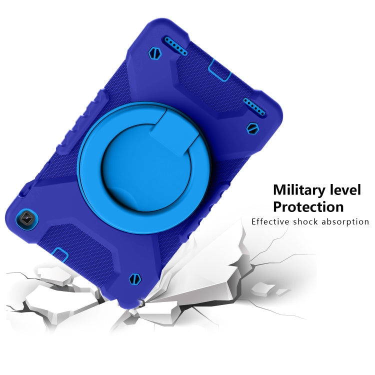 For Samsung Galaxy Tab A 10.1 (2019) T510 / T515 Shockproof Colorful Silicone + PC Protective Case with Holder & Shoulder Strap & Pen Slot