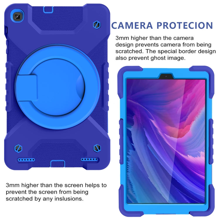 For Samsung Galaxy Tab A 10.1 (2019) T510 / T515 Shockproof Colorful Silicone + PC Protective Case with Holder & Shoulder Strap & Pen Slot
