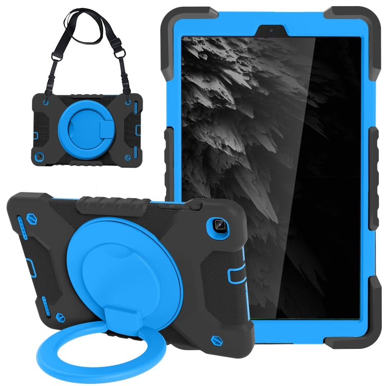 For Samsung Galaxy Tab A 10.1 (2019) T510 / T515 Shockproof Colorful Silicone + PC Protective Case with Holder & Shoulder Strap & Pen Slot