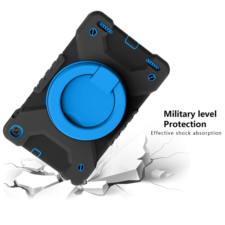 For Samsung Galaxy Tab A 10.1 (2019) T510 / T515 Shockproof Colorful Silicone + PC Protective Case with Holder & Shoulder Strap & Pen Slot