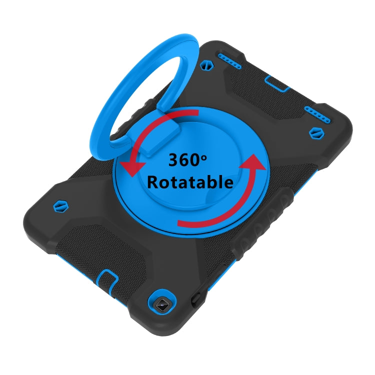 For Samsung Galaxy Tab A 10.1 (2019) T510 / T515 Shockproof Colorful Silicone + PC Protective Case with Holder & Shoulder Strap & Pen Slot