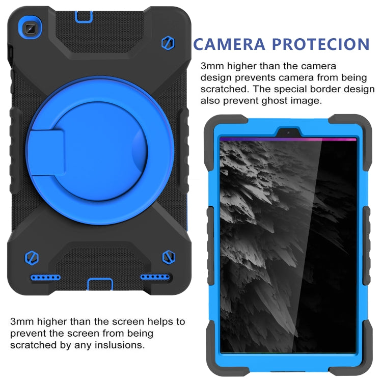 For Samsung Galaxy Tab A 10.1 (2019) T510 / T515 Shockproof Colorful Silicone + PC Protective Case with Holder & Shoulder Strap & Pen Slot