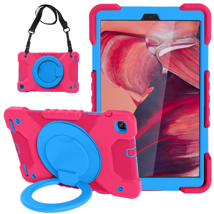For Samsung Galaxy Tab A 10.1 (2019) T510 / T515 Shockproof Colorful Silicone + PC Protective Case with Holder & Shoulder Strap & Pen Slot