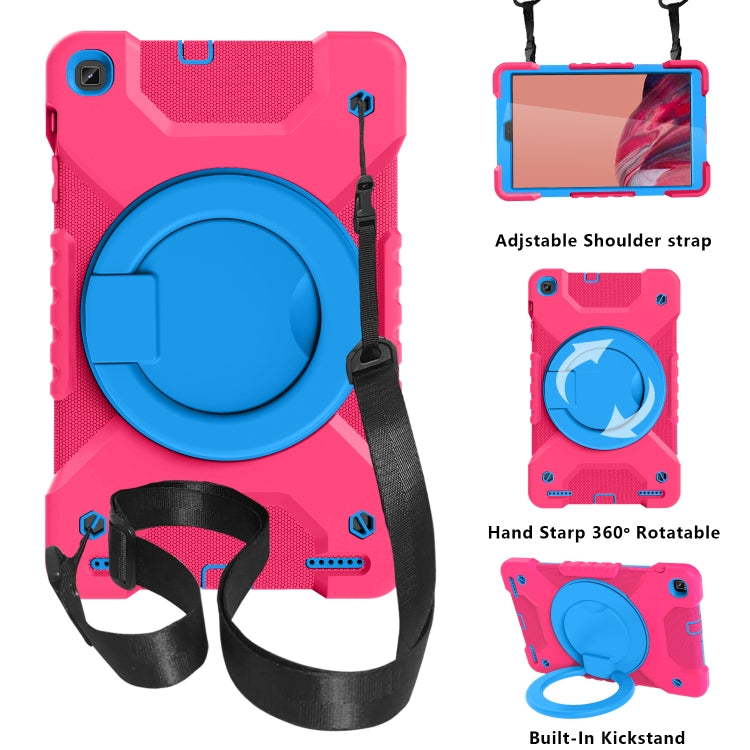 For Samsung Galaxy Tab A 10.1 (2019) T510 / T515 Shockproof Colorful Silicone + PC Protective Case with Holder & Shoulder Strap & Pen Slot