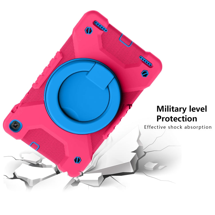 For Samsung Galaxy Tab A 10.1 (2019) T510 / T515 Shockproof Colorful Silicone + PC Protective Case with Holder & Shoulder Strap & Pen Slot