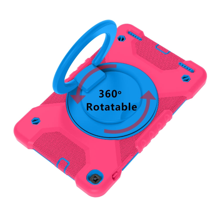 For Samsung Galaxy Tab A 10.1 (2019) T510 / T515 Shockproof Colorful Silicone + PC Protective Case with Holder & Shoulder Strap & Pen Slot