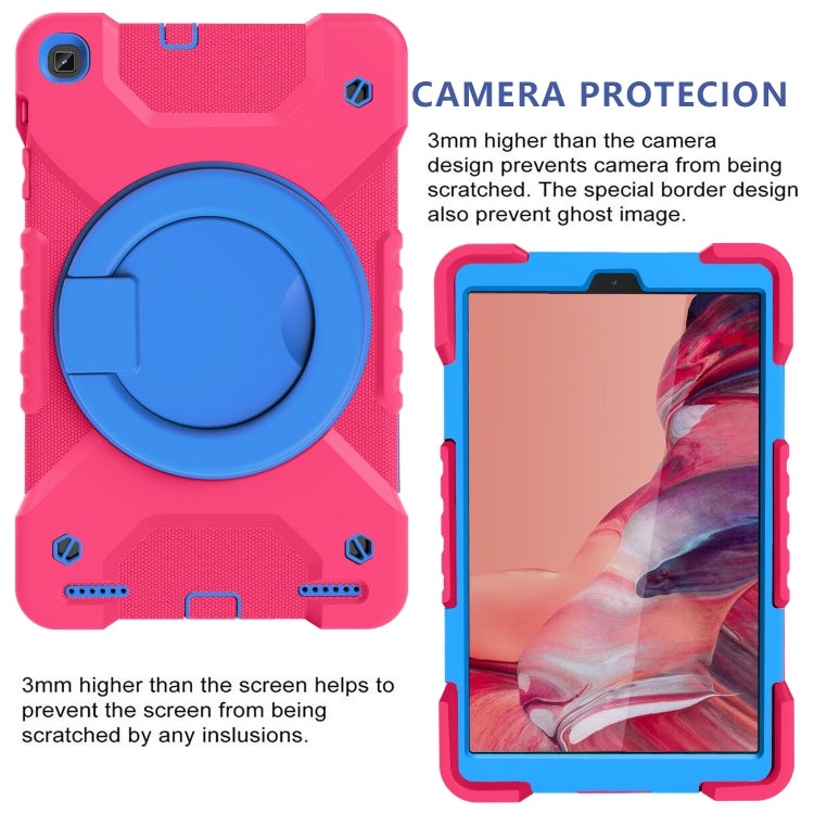 For Samsung Galaxy Tab A 10.1 (2019) T510 / T515 Shockproof Colorful Silicone + PC Protective Case with Holder & Shoulder Strap & Pen Slot