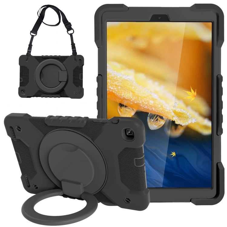 For Samsung Galaxy Tab A 10.1 (2019) T510 / T515 Shockproof Colorful Silicone + PC Protective Case with Holder & Shoulder Strap & Pen Slot