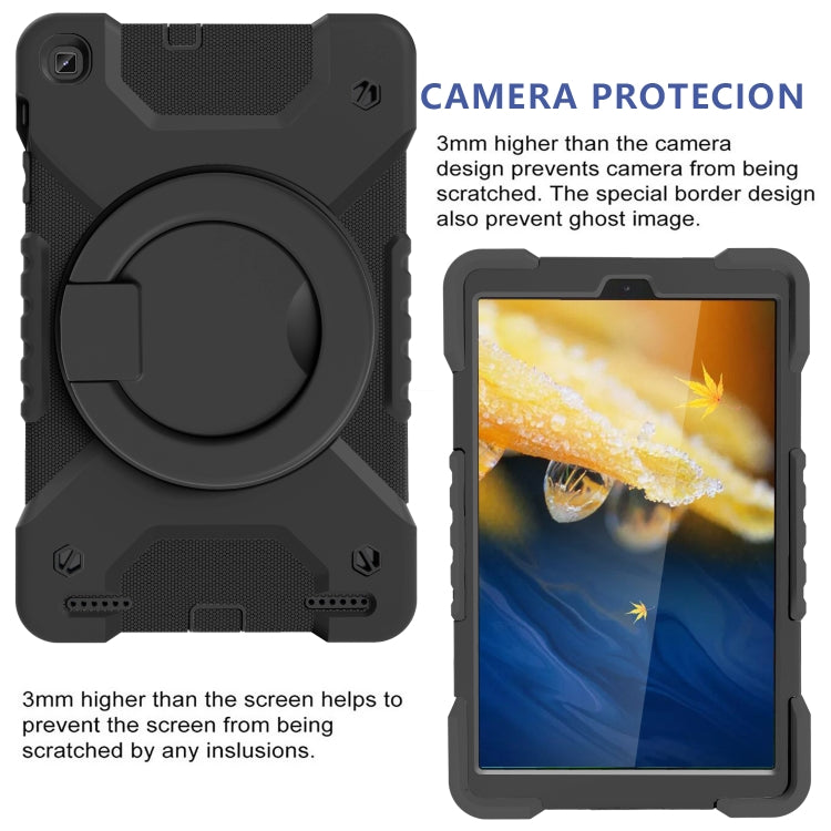 For Samsung Galaxy Tab A 10.1 (2019) T510 / T515 Shockproof Colorful Silicone + PC Protective Case with Holder & Shoulder Strap & Pen Slot