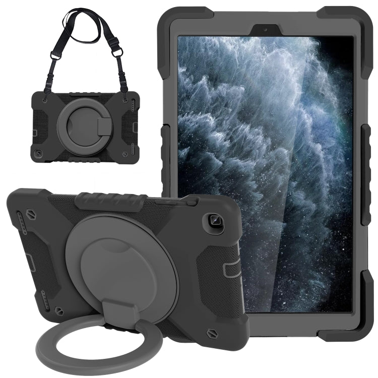 For Samsung Galaxy Tab A 10.1 (2019) T510 / T515 Shockproof Colorful Silicone + PC Protective Case with Holder & Shoulder Strap & Pen Slot