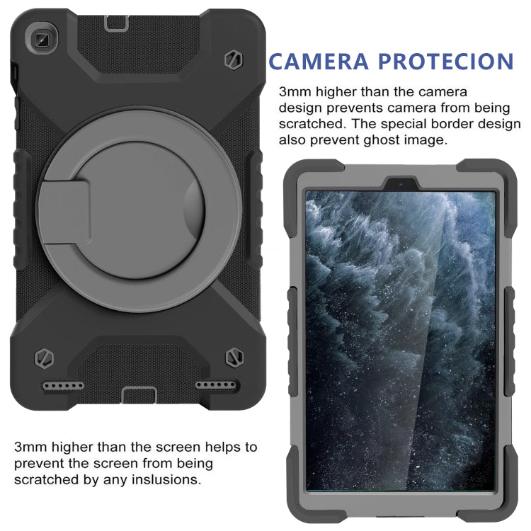 For Samsung Galaxy Tab A 10.1 (2019) T510 / T515 Shockproof Colorful Silicone + PC Protective Case with Holder & Shoulder Strap & Pen Slot