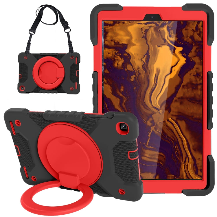 For Samsung Galaxy Tab A 10.1 (2019) T510 / T515 Shockproof Colorful Silicone + PC Protective Case with Holder & Shoulder Strap & Pen Slot
