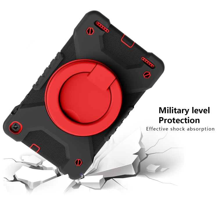 For Samsung Galaxy Tab A 10.1 (2019) T510 / T515 Shockproof Colorful Silicone + PC Protective Case with Holder & Shoulder Strap & Pen Slot