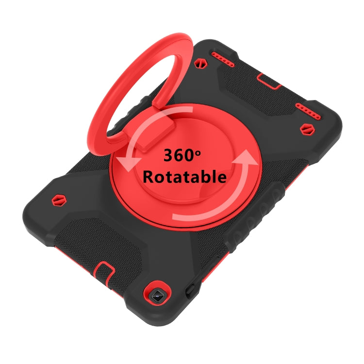 For Samsung Galaxy Tab A 10.1 (2019) T510 / T515 Shockproof Colorful Silicone + PC Protective Case with Holder & Shoulder Strap & Pen Slot