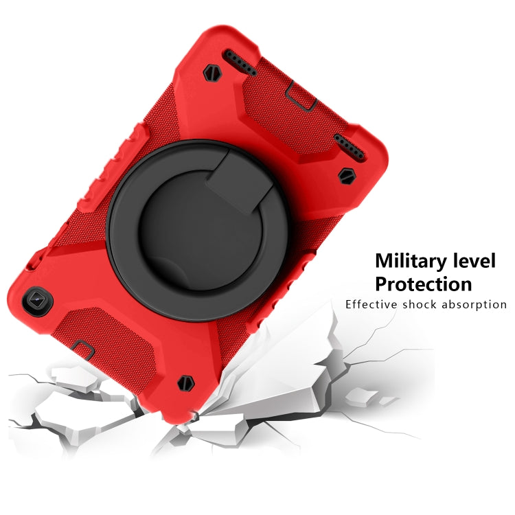 For Samsung Galaxy Tab A 10.1 (2019) T510 / T515 Shockproof Colorful Silicone + PC Protective Case with Holder & Shoulder Strap & Pen Slot