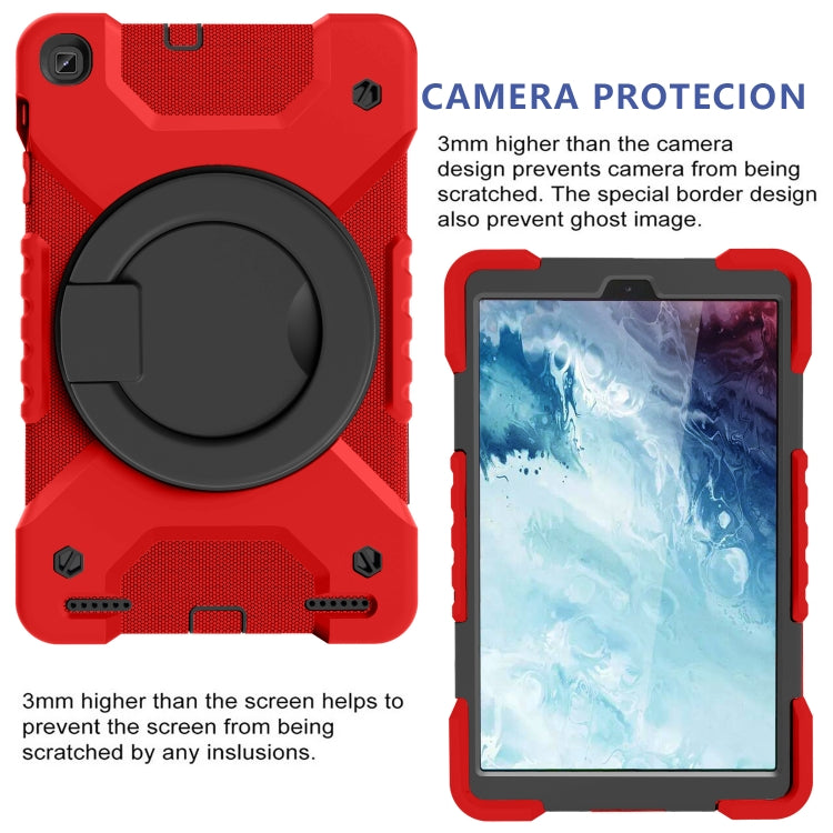 For Samsung Galaxy Tab A 10.1 (2019) T510 / T515 Shockproof Colorful Silicone + PC Protective Case with Holder & Shoulder Strap & Pen Slot