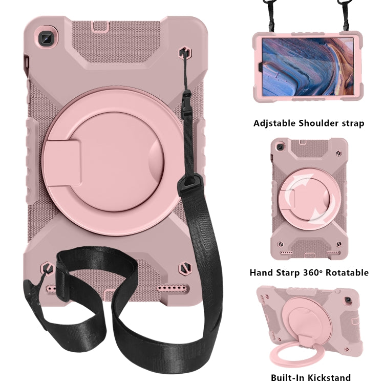 For Samsung Galaxy Tab A 10.1 (2019) T510 / T515 Shockproof Colorful Silicone + PC Protective Case with Holder & Shoulder Strap & Pen Slot