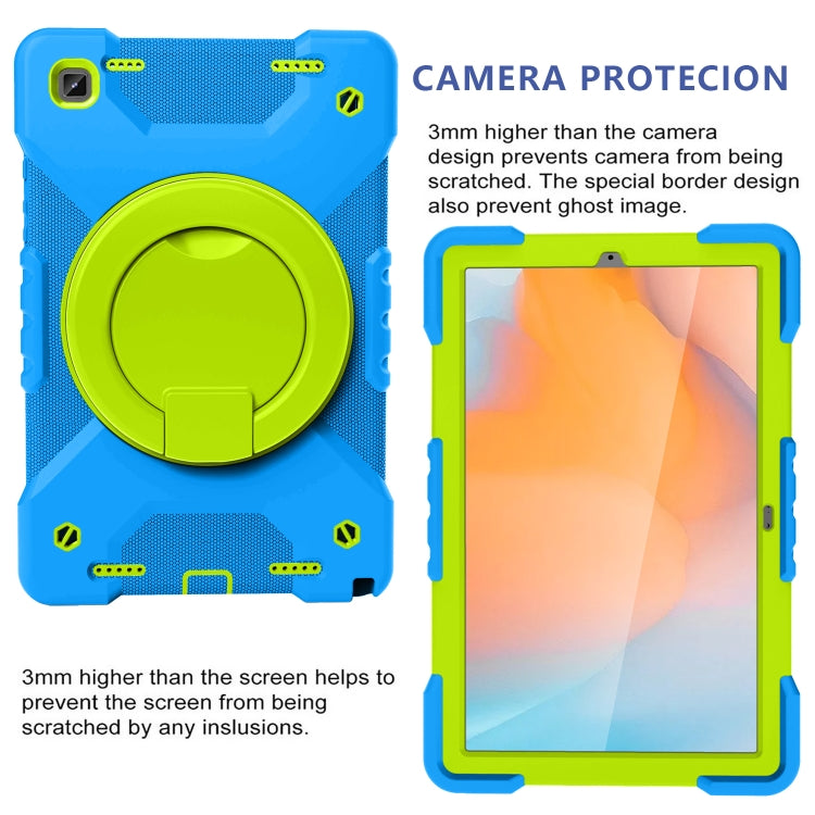 For Samsung Galaxy Tab A7 10.4 (2020) T500 / T505 Shockproof Colorful Silicone + PC Protective Case with Holder & Shoulder Strap & Pen Slot