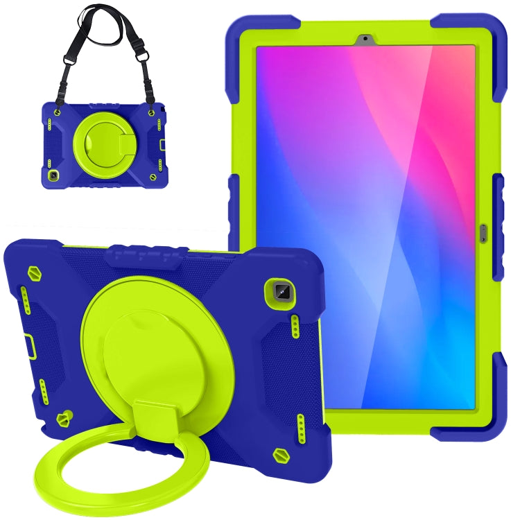 For Samsung Galaxy Tab A7 10.4 (2020) T500 / T505 Shockproof Colorful Silicone + PC Protective Case with Holder & Shoulder Strap & Pen Slot