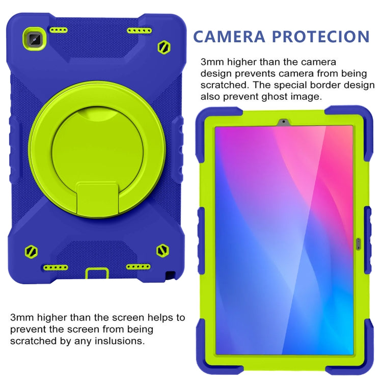 For Samsung Galaxy Tab A7 10.4 (2020) T500 / T505 Shockproof Colorful Silicone + PC Protective Case with Holder & Shoulder Strap & Pen Slot