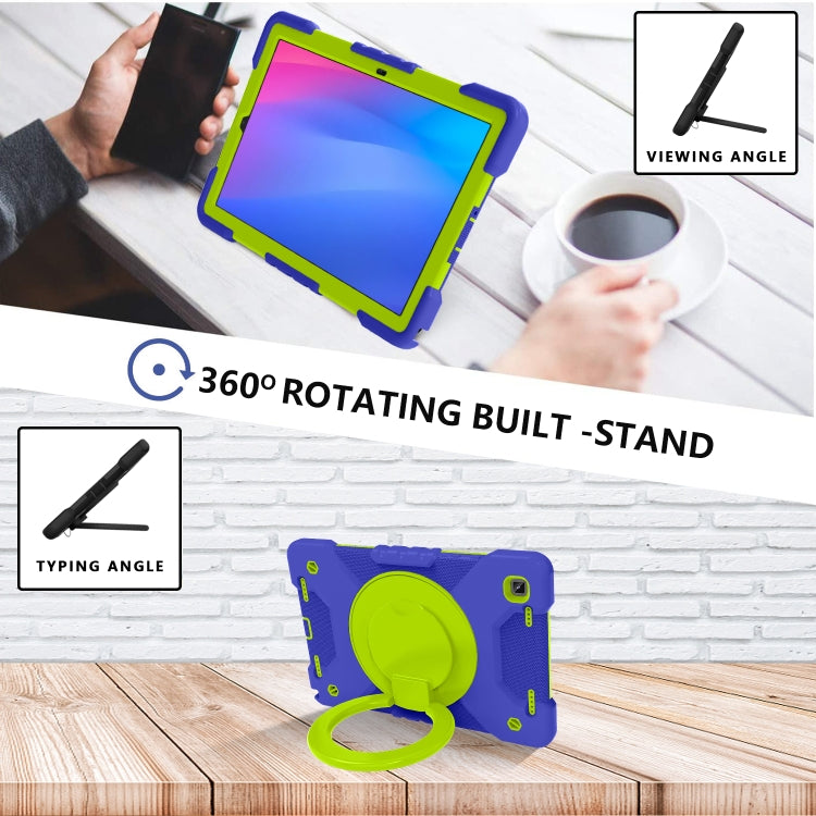 For Samsung Galaxy Tab A7 10.4 (2020) T500 / T505 Shockproof Colorful Silicone + PC Protective Case with Holder & Shoulder Strap & Pen Slot