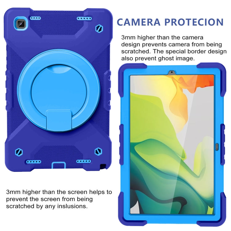 For Samsung Galaxy Tab A7 10.4 (2020) T500 / T505 Shockproof Colorful Silicone + PC Protective Case with Holder & Shoulder Strap & Pen Slot