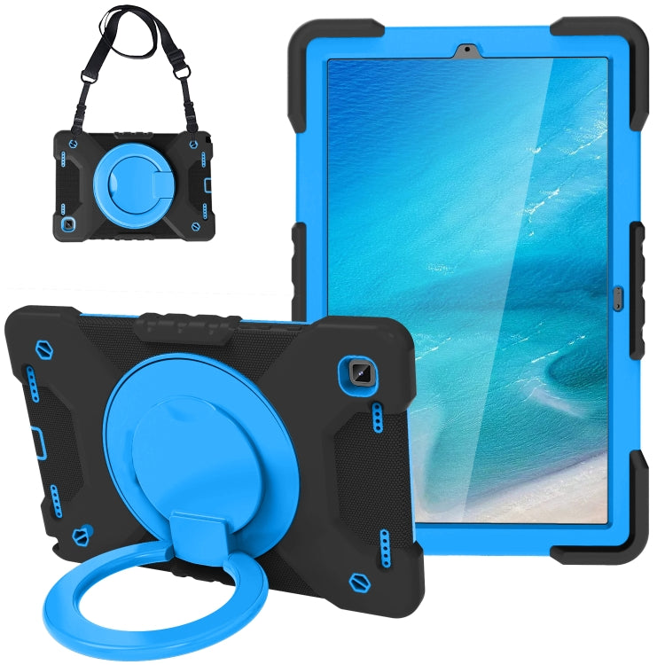 For Samsung Galaxy Tab A7 10.4 (2020) T500 / T505 Shockproof Colorful Silicone + PC Protective Case with Holder & Shoulder Strap & Pen Slot