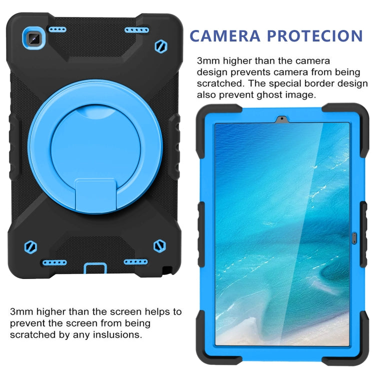 For Samsung Galaxy Tab A7 10.4 (2020) T500 / T505 Shockproof Colorful Silicone + PC Protective Case with Holder & Shoulder Strap & Pen Slot