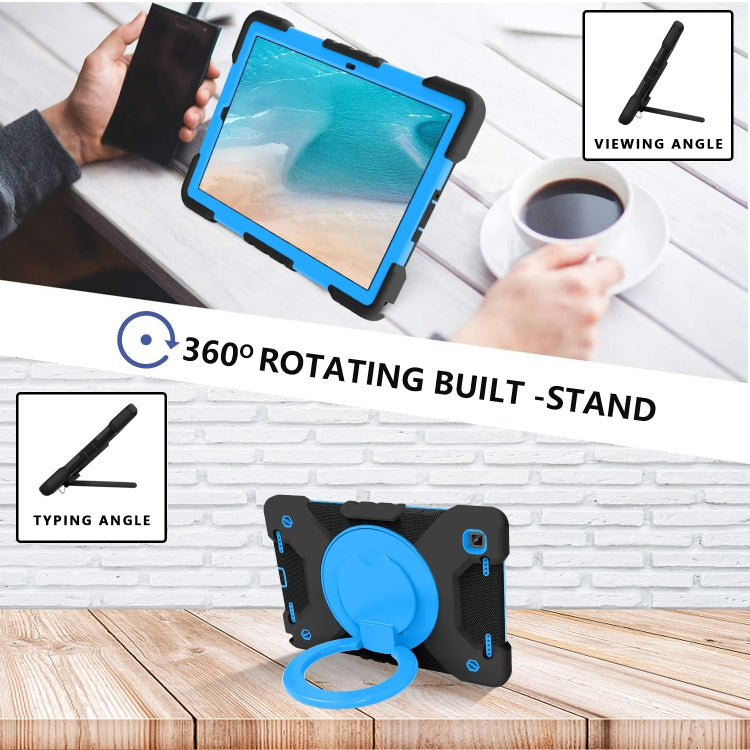 For Samsung Galaxy Tab A7 10.4 (2020) T500 / T505 Shockproof Colorful Silicone + PC Protective Case with Holder & Shoulder Strap & Pen Slot