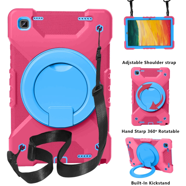 For Samsung Galaxy Tab A7 10.4 (2020) T500 / T505 Shockproof Colorful Silicone + PC Protective Case with Holder & Shoulder Strap & Pen Slot