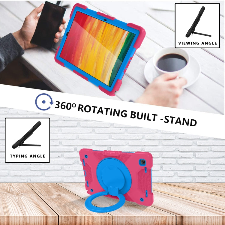 For Samsung Galaxy Tab A7 10.4 (2020) T500 / T505 Shockproof Colorful Silicone + PC Protective Case with Holder & Shoulder Strap & Pen Slot