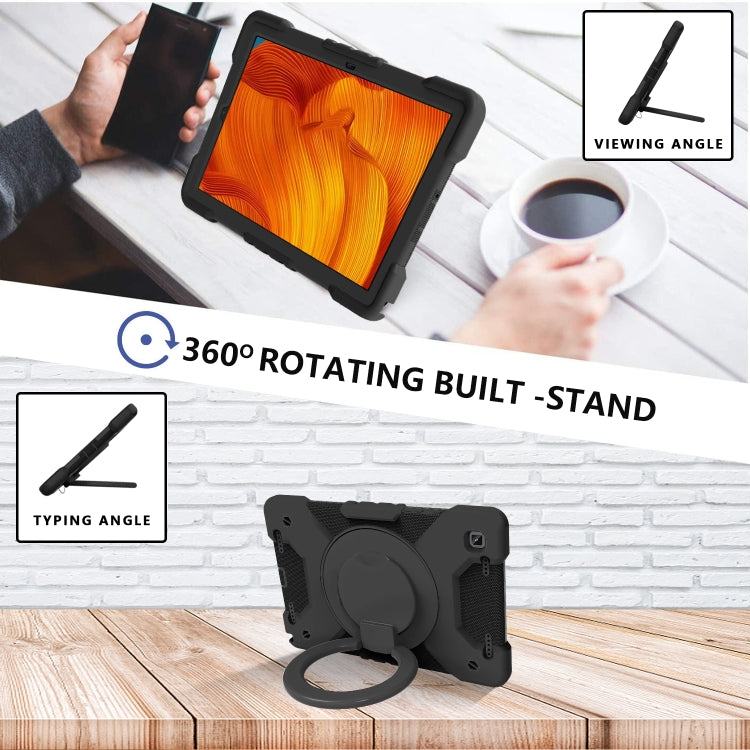 For Samsung Galaxy Tab A7 10.4 (2020) T500 / T505 Shockproof Colorful Silicone + PC Protective Case with Holder & Shoulder Strap & Pen Slot