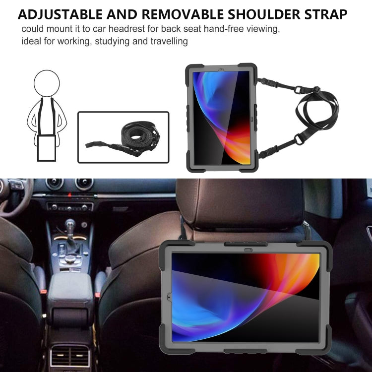 For Samsung Galaxy Tab A7 10.4 (2020) T500 / T505 Shockproof Colorful Silicone + PC Protective Case with Holder & Shoulder Strap & Pen Slot