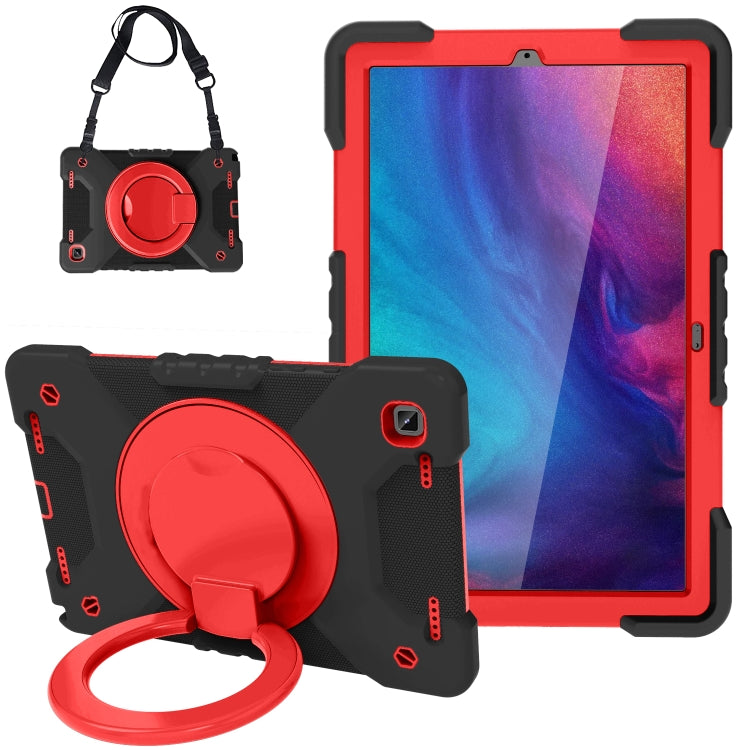 For Samsung Galaxy Tab A7 10.4 (2020) T500 / T505 Shockproof Colorful Silicone + PC Protective Case with Holder & Shoulder Strap & Pen Slot
