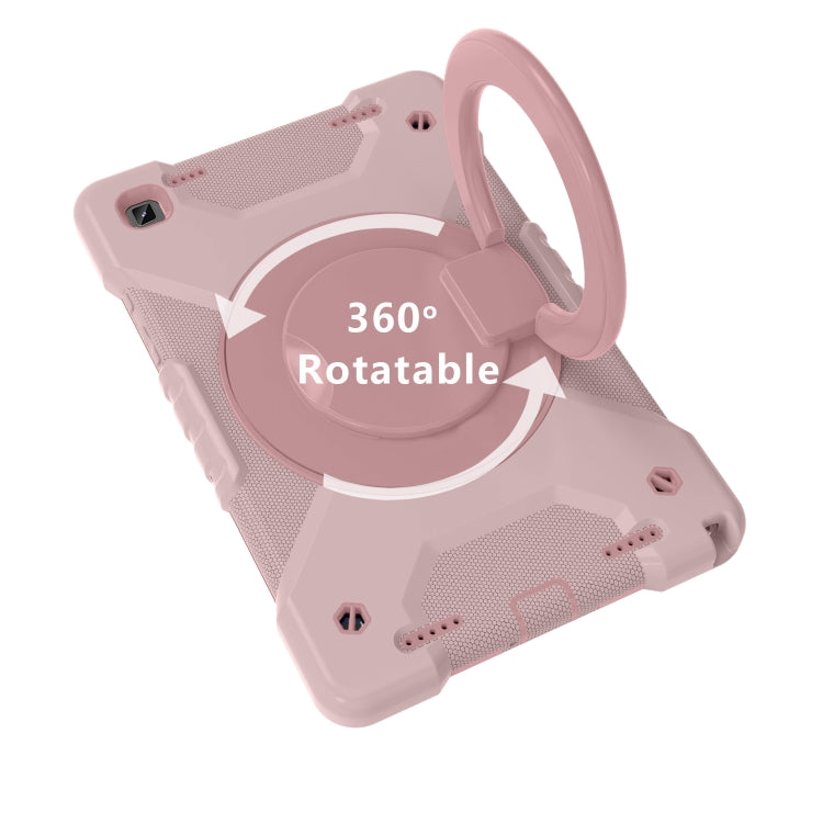 For Samsung Galaxy Tab A7 10.4 (2020) T500 / T505 Shockproof Colorful Silicone + PC Protective Case with Holder & Shoulder Strap & Pen Slot
