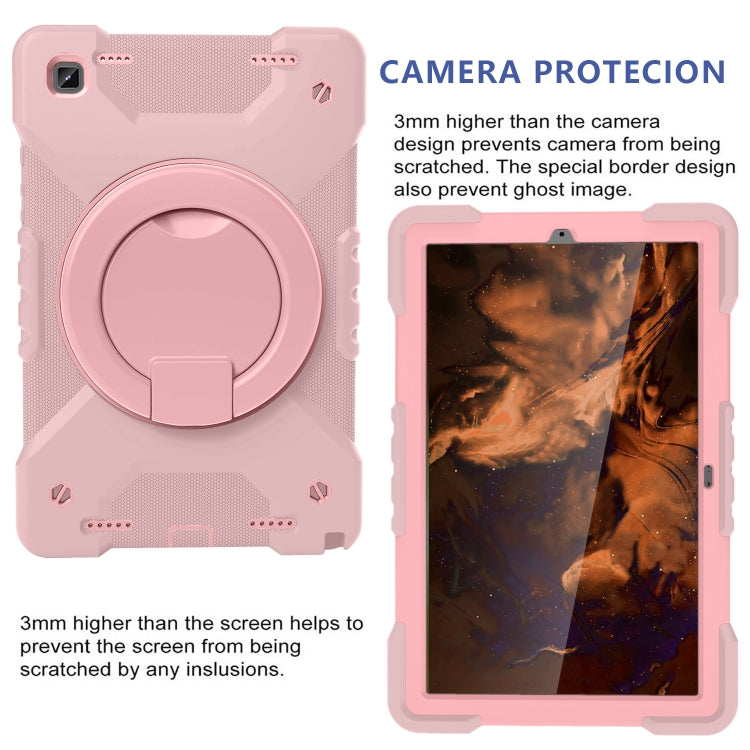 For Samsung Galaxy Tab A7 10.4 (2020) T500 / T505 Shockproof Colorful Silicone + PC Protective Case with Holder & Shoulder Strap & Pen Slot