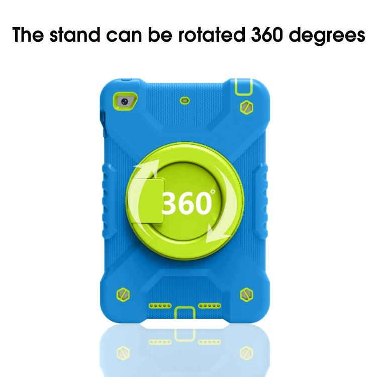 Shockproof Colorful Silicone + PC Protective Case with Holder & Shoulder Strap & Pen Slot For iPad mini 4 / 5