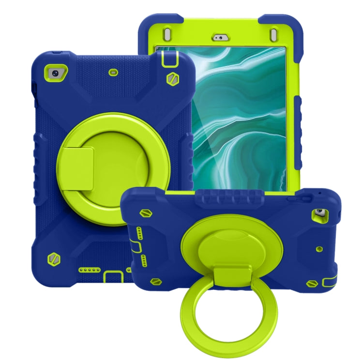 Shockproof Colorful Silicone + PC Protective Case with Holder & Shoulder Strap & Pen Slot For iPad mini 4 / 5
