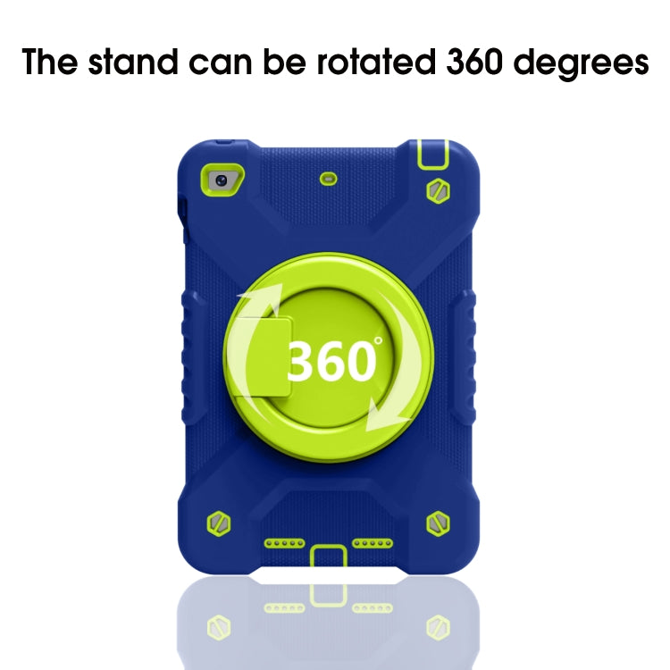 Shockproof Colorful Silicone + PC Protective Case with Holder & Shoulder Strap & Pen Slot For iPad mini 4 / 5