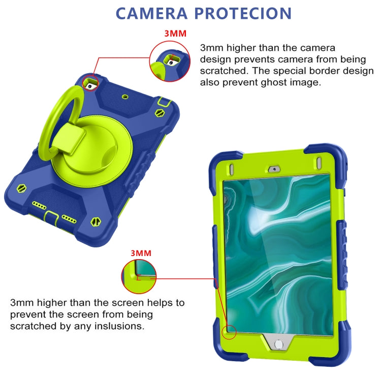 Shockproof Colorful Silicone + PC Protective Case with Holder & Shoulder Strap & Pen Slot For iPad mini 4 / 5