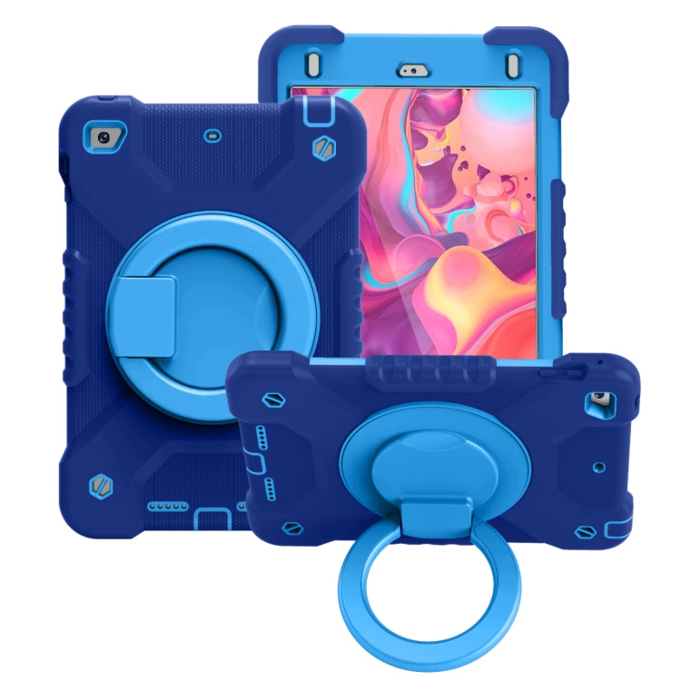 Shockproof Colorful Silicone + PC Protective Case with Holder & Shoulder Strap & Pen Slot For iPad mini 4 / 5