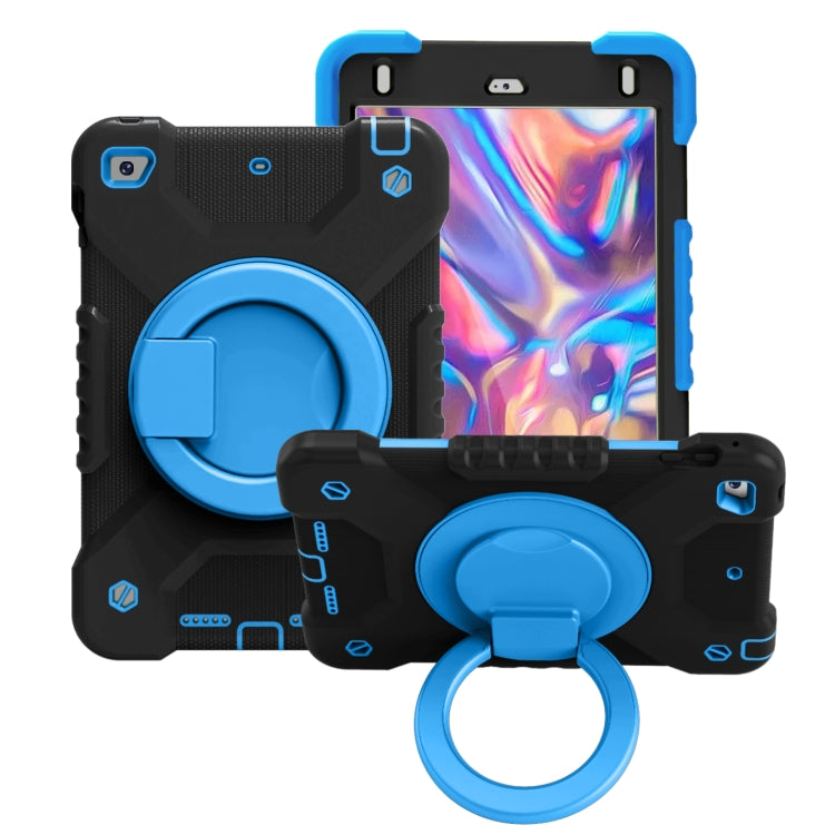 Shockproof Colorful Silicone + PC Protective Case with Holder & Shoulder Strap & Pen Slot For iPad mini 4 / 5