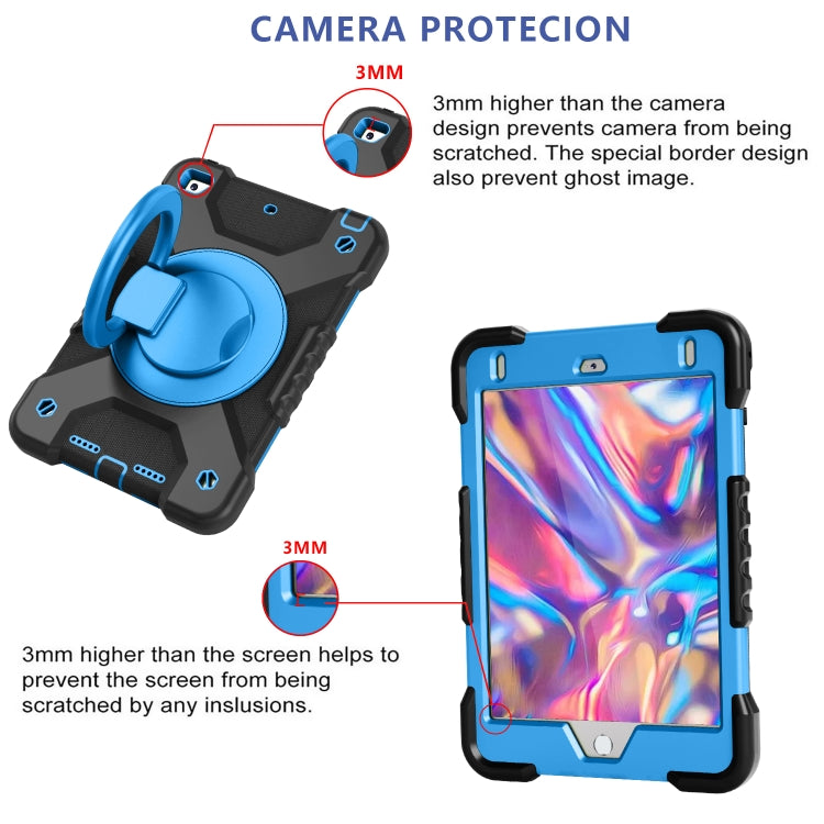 Shockproof Colorful Silicone + PC Protective Case with Holder & Shoulder Strap & Pen Slot For iPad mini 4 / 5