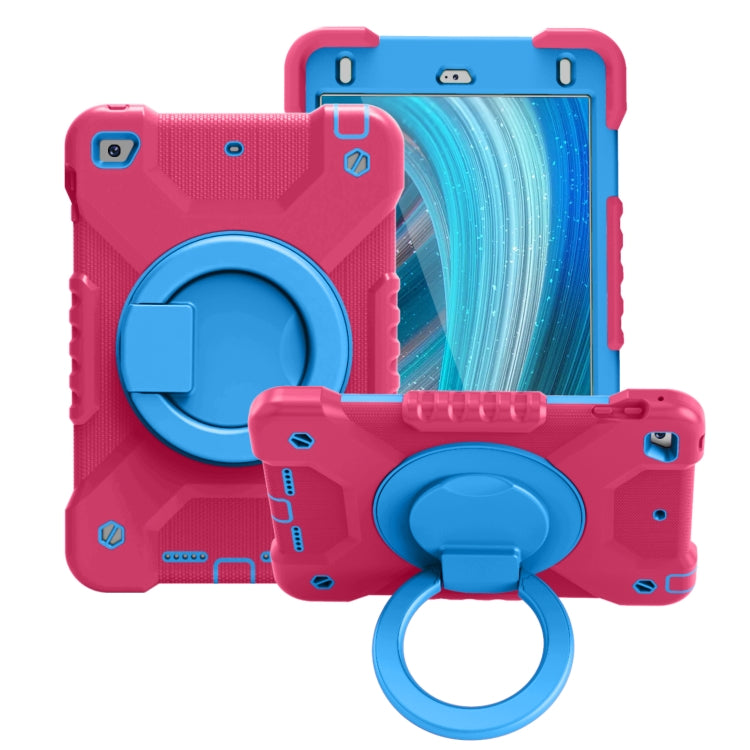 Shockproof Colorful Silicone + PC Protective Case with Holder & Shoulder Strap & Pen Slot For iPad mini 4 / 5