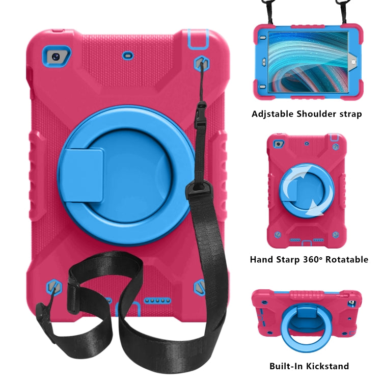 Shockproof Colorful Silicone + PC Protective Case with Holder & Shoulder Strap & Pen Slot For iPad mini 4 / 5